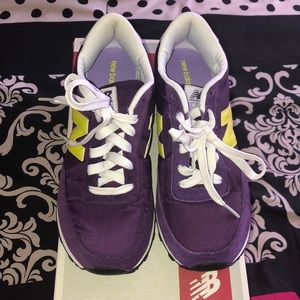 Purple and yellow new balance sneakers 👟